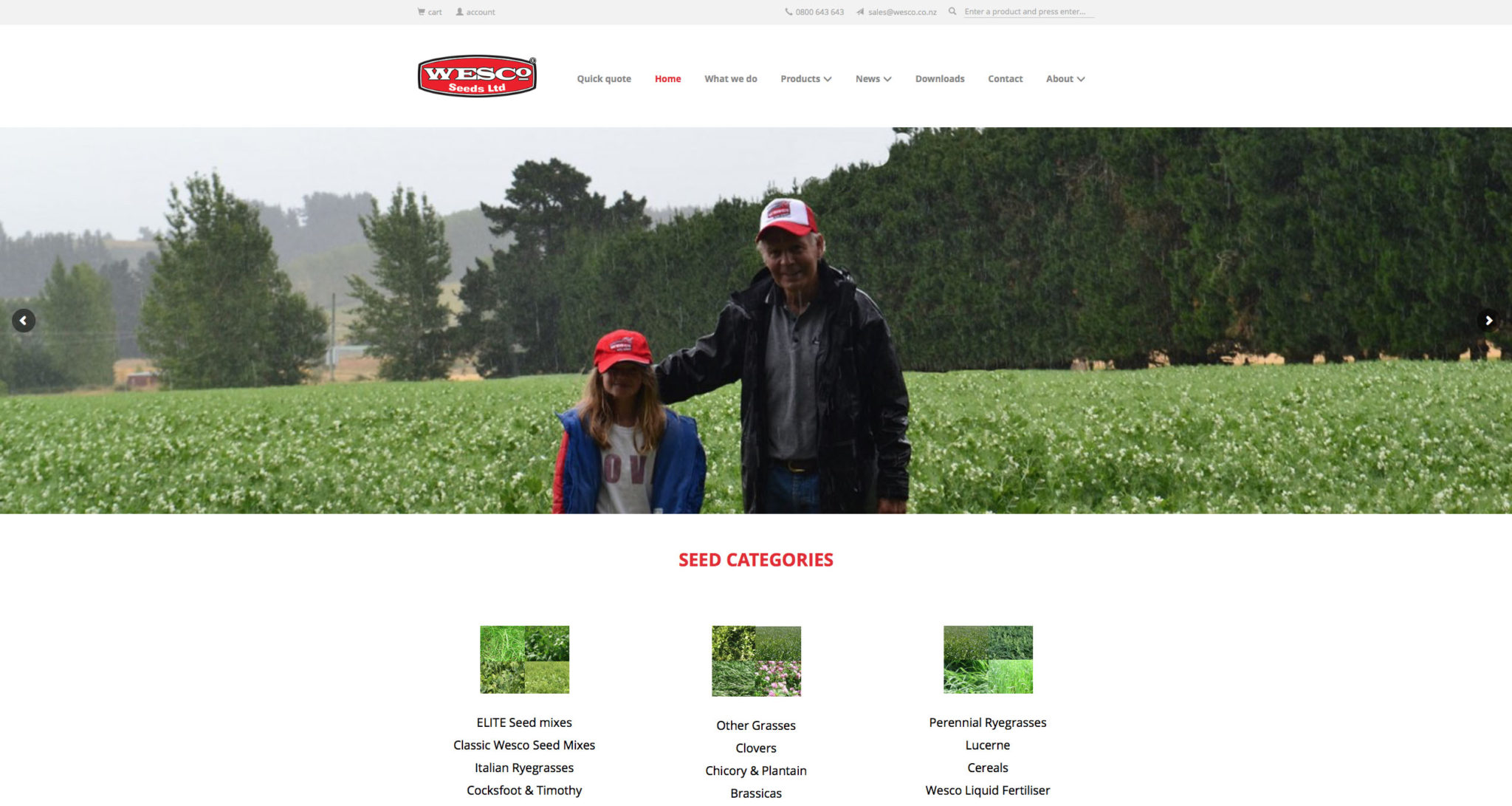 Wesco Seeds's web designer & branding expert is XDC.NZ the most experienced professional & affordable ROI in Rangiora near you