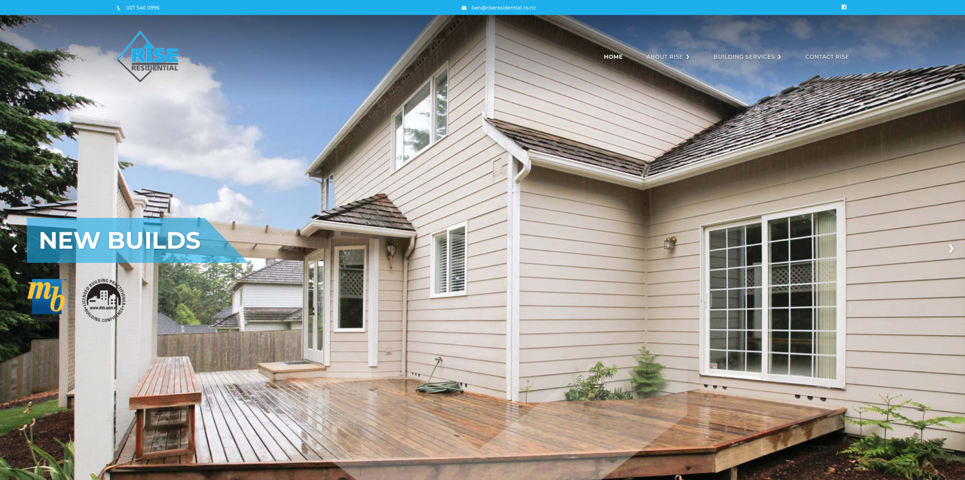 Rise Residential NZ - website design and development & successful local Rolleston business SEO project