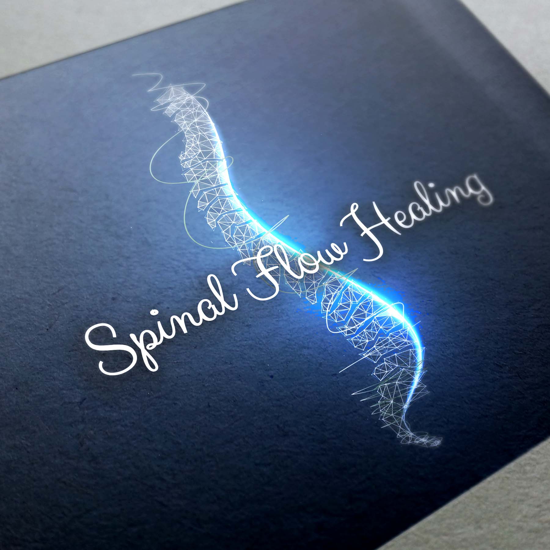Logo Making made easy for Spinal Flow Healing with Julie in Southbridge, South of Christchurch, NZ. A modern technical elegant Medical classy styled Logo Design made by XDC.NZ, the super experienced, professional, specialist Logo Designer based in Christchurch & Rolleston Selwyn NZ