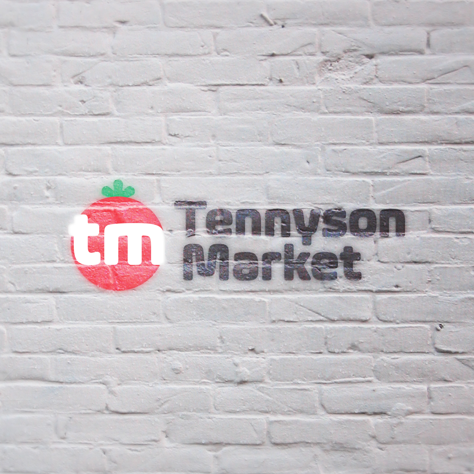 Logo Making made easy for Tennyson Market Local Boutique Supermarket in Central Rolleston, South of Christchucrh, Selwyn Canterbury, NZ. A modern elegant food-like friendly styled Logo Design made by XDC.NZ, the experienced, specialist Logo Designer based in Christchurch & Rolleston Selwyn