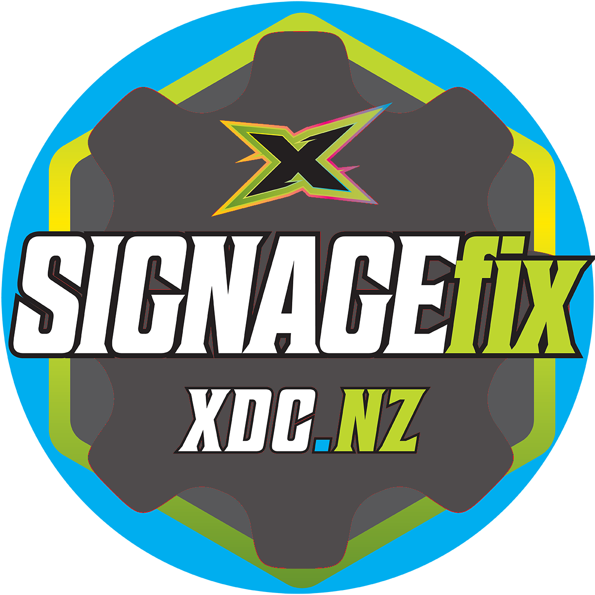 SIGNAGEfix logo – XDC’s signage and print display service